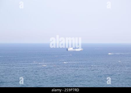 Meerblick in einem ruhigen und ruhigen Tag Stockfoto