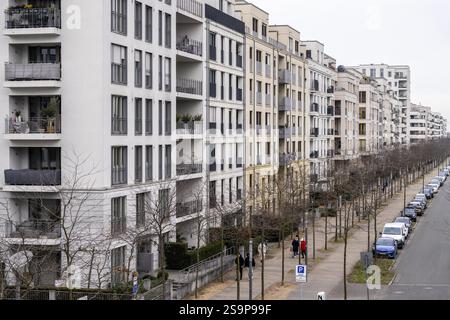 Wohnhäuser, Mietwohnungen, Eigentumswohnungen im Stadtzentrum, Düsseldorf-Pempelfort, Toulouser Allee Nordrhein-Westfalen, Deutschland, Europa Stockfoto