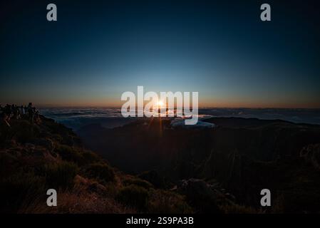 Magie am frühen Morgen im Pico do Arieiro, Madeira Stockfoto