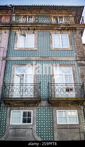 Elegantes historisches Stadthaus in Portugal Stockfoto