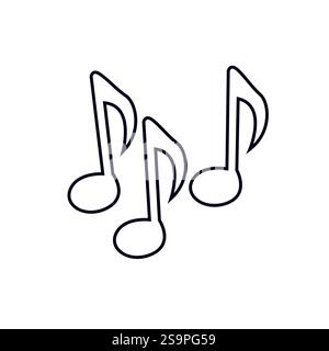 Musikalische Note Musik Emoji Symbol Symbol Symbol Vektor Illustration Stock Vektor
