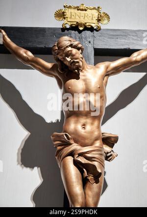 GIAN LORENZO BERNINI (1598–1680), Christus am Kreuz, 1654–1656, Bronzeguss, Galerie der Königlichen Sammlungen, Galería de las Colecciones Reales, Patrimoni Stockfoto