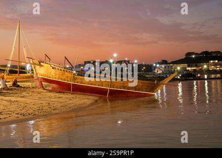 Traditionelles arabisches Fischerleben traditionelles Dhow-Festival Katara Doha Katar Stockfoto
