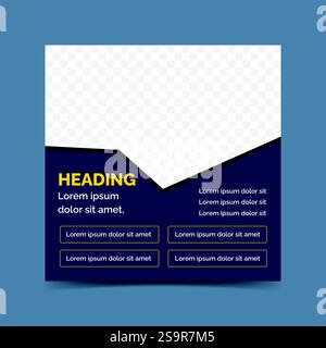 Social Media Post Design-Vorlage – Quadratische Banner-Vorlage Stock Vektor