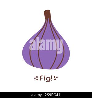Abbildung der Feigen. Abb. Symbol. Organische Vitamine und gesunde Ernährung. Flaches Design. Vektor Stock Vektor