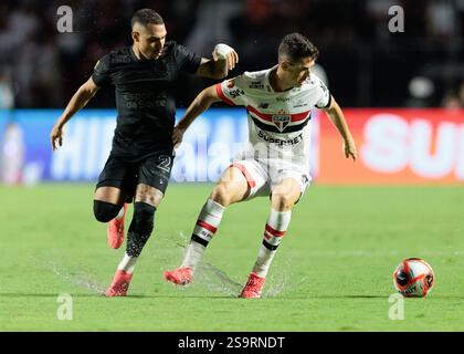 São Paulo, Brasilien. Januar 2025. Fußball - Paulista-Meisterschaft 2025 – São Paulo gegen Corinthians – Morumbi Stadium. Corinthians Mathe Stockfoto