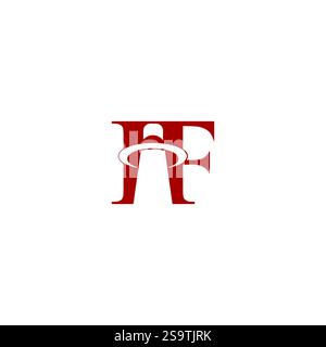 IF FI Alphabet Initial Logo mit einem stilvollen Touch Stock Vektor