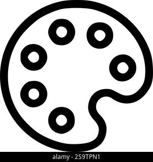 Farbpalette Outline, Symbol, Vektor, Silhouette und einfache Farbpalette für vielseitige Designprojekte Stock Vektor