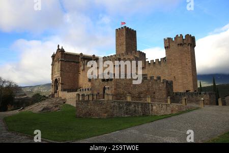 Spanien. Navarra. Schloss von Xavier. Geburtsort und Kindheitshaus des heiligen Franz Xavier. Stockfoto