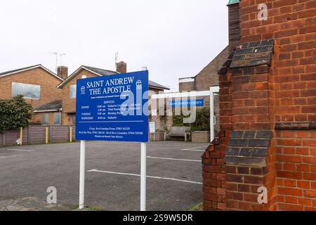 Kirche St. Andrew, Apostel Wickford, Essex, Großbritannien. Stockfoto