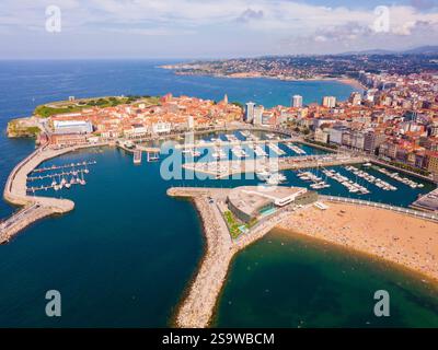 Küste von Gijon, Spanien Stockfoto