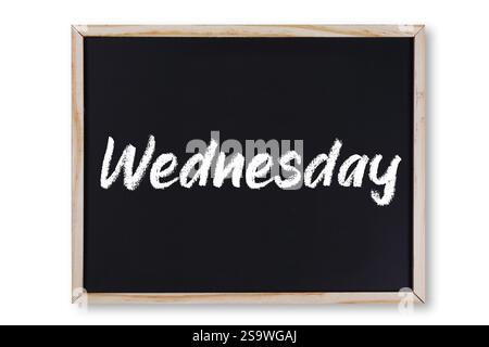Mittwochs Wort in Kreide auf Tafel Stockfoto