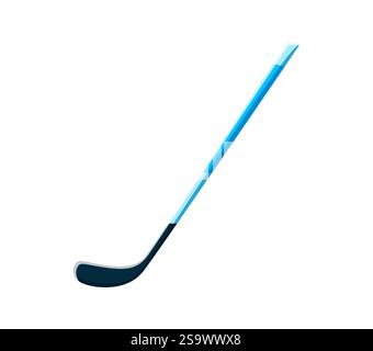 Zeichentrick-Slash-Symbol als Eishockey-Stick, Sportschrift, Schriftart, lustiger Schriftzug, Kinderalphabet-Charakter, betont sportliche und verspielte Themen. Vektor Stock Vektor