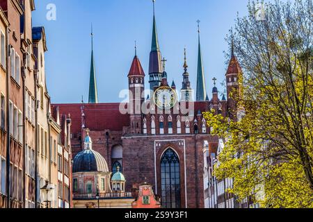 Marienkirche Basilika der Himmelfahrt der Heiligen Jungfrau Maria, Danzig, Polen. Mary stammt ursprünglich aus den 1300er Jahren Protestantisch während der Danzig-Zeit. Stockfoto