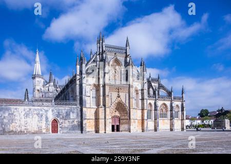 Portugal, Batalha. Batalha Kloster, ein Dominikanerkloster der Heiligen Maria vom Sieg. Stockfoto