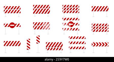 Vorsicht Klebeband um Barrieren, Hürden und Straßensperren Stock Vektor