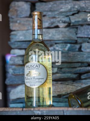 FRANKREICH. HAUTE-CORSE ((2B) BORGO. GENOSSENSCHAFT UVAL (UNION DES VIGNERONS ASSOCIES DU LEVANT) Stockfoto