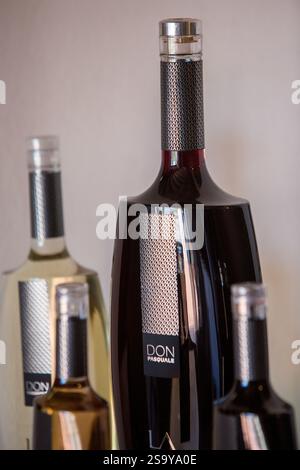 FRANKREICH. HAUTE-CORSE ((2B) BORGO. GENOSSENSCHAFT UVAL (UNION DES VIGNERONS ASSOCIES DU LEVANT) Stockfoto