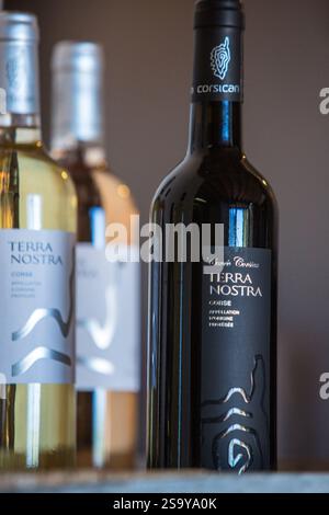 FRANKREICH. HAUTE-CORSE ((2B) BORGO. GENOSSENSCHAFT UVAL (UNION DES VIGNERONS ASSOCIES DU LEVANT) Stockfoto