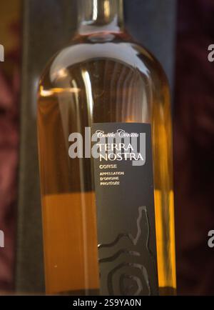 FRANKREICH. HAUTE-CORSE ((2B) BORGO. GENOSSENSCHAFT UVAL (UNION DES VIGNERONS ASSOCIES DU LEVANT) Stockfoto