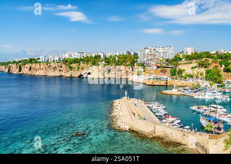 Alte Antalya Marina in Kaleici, Antalya, Türkei Stockfoto