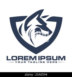 FOX Logo Design, einzigartiges und modernes FOX Logo Design Stock Vektor