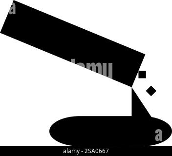 Beton gießt Symbol schwarze Farbe Vektor Illustration Bild flach Stil einfach. Beton gießt Symbol schwarze Farbe Vektor Illustration Bild flach Stil Stock Vektor