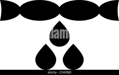 Trocknen von Kleidung Entfernen Drücken Wassertropfen Tropfen fallen aus Wäschekonzept Symbol Schwarz Farbe Vektor Illustration Bild flach Stil einfach. Trocknen von Kleidung Entfernen Drücken Wassertropfen Tropfen fallen aus Wäschekonzept Symbol Schwarz Farbe Vektor Illustration Bild flach Stil Stock Vektor
