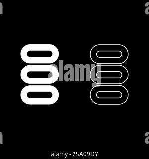 Set Handtücher Stapel gefalteter Badservietten Set Symbol weiß Farbe Vektor Illustration Bild einfache Vollfüllung Umrisslinie dünne flache Art. Set Handtücher Stapel gefalteter Badservietten Set Symbol weiß Farbe Vektor Illustration Bild Vollflächig füllen Kontur Linie dünn flach Stil Stock Vektor