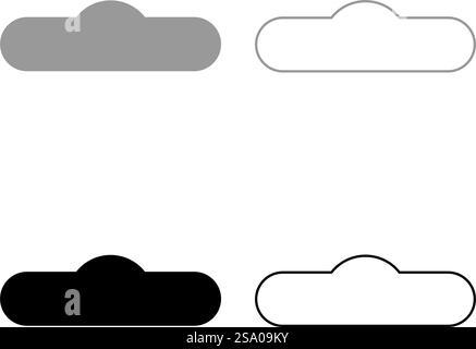 Eurohook Euro Haken Set Symbol grau schwarz Farbe Vektor Illustration Bild einfache Vollfüllung Kontur Linie dünne flache Art. Eurohook Euro Haken Set Symbol grau schwarz Farbe Vektor Illustration Bild Vollflächige Füllung Kontur Linie dünn flach Stil Stock Vektor