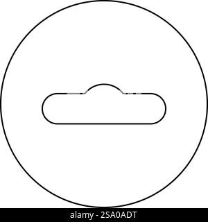 Eurohook Euro Haken Symbol im Kreis rund schwarz Farbe Vektor Illustration Bild Umriss Kontur Linie dünn Stil einfach. Eurohook Euro Haken Symbol im Kreis rund schwarz Farbe Vektor Illustration Bild Umriss Kontur Linie dünn Stil Stock Vektor