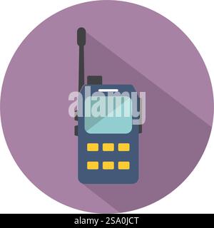 Flaches Design mit Walkie-Talkie-Symbol Stock Vektor