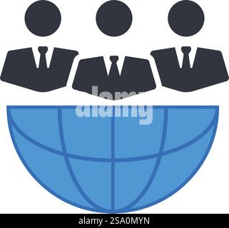 Führungshierarchie der Pyramidenstruktur von Geschäftsleuten. Stock Vektor