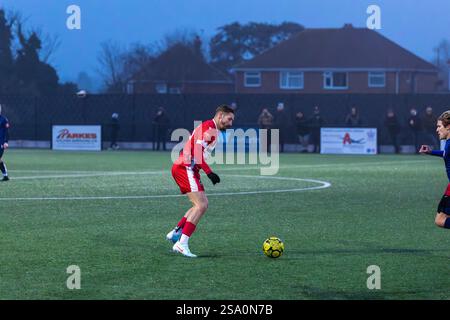 Ramsgate FC vs Beckenham Town, 18. Januar 2024, im WW Martin Stadium, Southwood Stadium, Ramsgate in der Isthmian League South East Division. Stockfoto