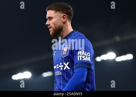 Wes Burns of Ipswich Town - Ipswich Town V Brighton & Hove Albion, Premier League, Portman Road, Ipswich, Großbritannien - 16. Januar 2025 nur redaktionelle Verwendung - es gelten Einschränkungen bei DataCo Stockfoto
