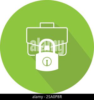 Aktenkoffer mit flachem Design für 10 Personen Stock Vektor