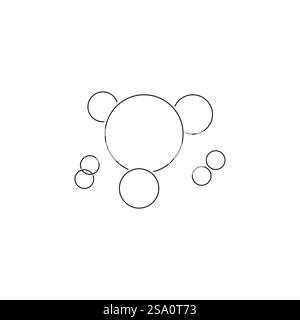 Designvorlage für Blasensymbol Vektor-Illustration Stock Vektor