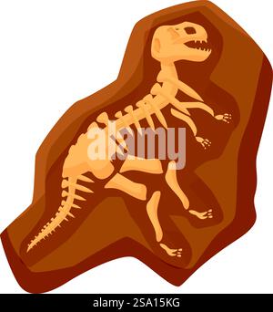 Dinosaurier Evolution Schlammschicht Icon Cartoon Vektor. Biologiemuseum. Erdung erlernen. Dinosaurier Evolution Schlammschicht Icon Cartoon Vektor. Biologiemuseum Stock Vektor