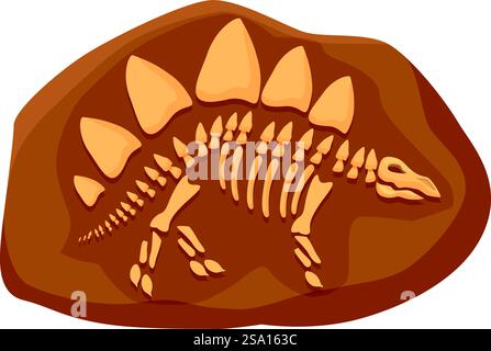 Dinosaurier Fossil Natur Icon Cartoon Vektor. Evolution Schlammschicht. Biologie-Wissenschaft. Dinosaurier Fossil Natur Icon Cartoon Vektor. Evolution Schlammschicht Stock Vektor