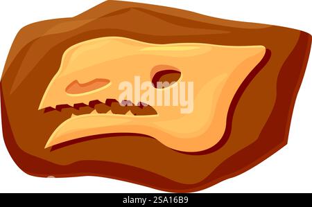 Skelett Dinosaurier Icon Cartoon Vektor. Knochenschlammschicht. Museumsland. Skelett Dinosaurier Icon Cartoon Vektor. Knochenschlammschicht Stock Vektor