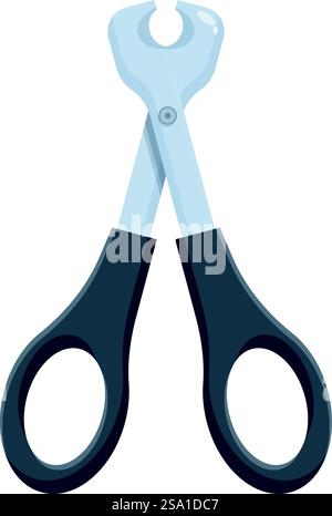 Clippers Cutter Symbol Cartoon Vektor. Nagelobjektkunst. Felines Metallhund. Clippers Cutter Symbol Cartoon Vektor. Nail-Objekt-Kunst Stock Vektor