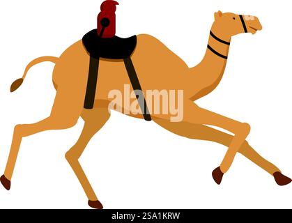 Festival Aktivität Rennen Kamel Icon Cartoon Vektor. Indien Track. Wettbewerb auf dem östlichen Kontinent. Festival Aktivität Rennen Kamel Icon Cartoon Vektor. Indien Track Stock Vektor