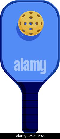 Spielen Sie Paddle Sport Icon Cartoon Vektor. Pickleball-Spiel. Kunststoffabzeichen. Spielen Sie Paddle Sport Icon Cartoon Vektor. Pickleball-Spiel Stock Vektor