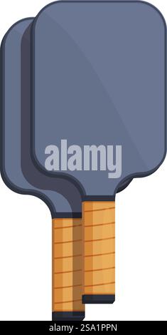 Hölzerne Pickleball-Paddel auf Cartoon-Vektor. Kunstwerk Tennis. Sport im Freien. Hölzerne Pickleball-Paddel auf Cartoon-Vektor. Kunstwerk Tennis Stock Vektor