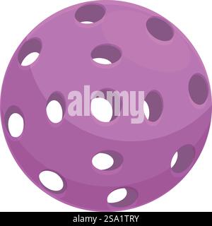 Pickleball Ball Icon Cartoon Vektor. Tragen Sie den Player. Kugelkugel mit Wiffle. Pickleball Ball Icon Cartoon Vektor. Tragen Sie den Player Stock Vektor