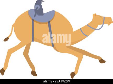 Laufgeschwindigkeit emirates Icon Cartoon Vektor. Aufzucht afrikas. Walking Kamel. Laufgeschwindigkeit emirates Icon Cartoon Vektor. Aufzucht afrikas Stock Vektor