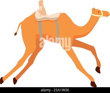 Kamelwettbewerb Icon Cartoon Vektor. Sport Running Festival. Farm East Oriental. Kamelwettbewerb Icon Cartoon Vektor. Sport Running Festival Stock Vektor