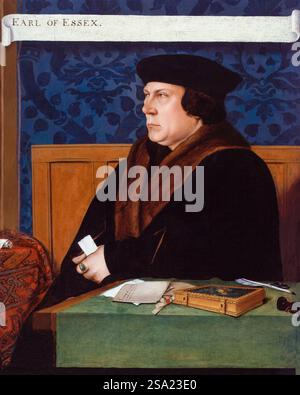 Thomas Cromwell, 1. Earl of Essex (1485–1540), erster Minister von König Heinrich VIII. Von England, Porträtmalerei in Öl auf Platte, 1600-1625 Stockfoto