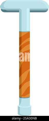 Flacher Design-Vektor eines tsquare, ein Zeicheninstrument für Architekten und Ingenieure. Cartoon-Illustration eines tragbaren Tquare-Werkzeugs Stock Vektor