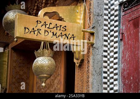 Marokko. Marrakesch. Palais dar D' Mana Stockfoto